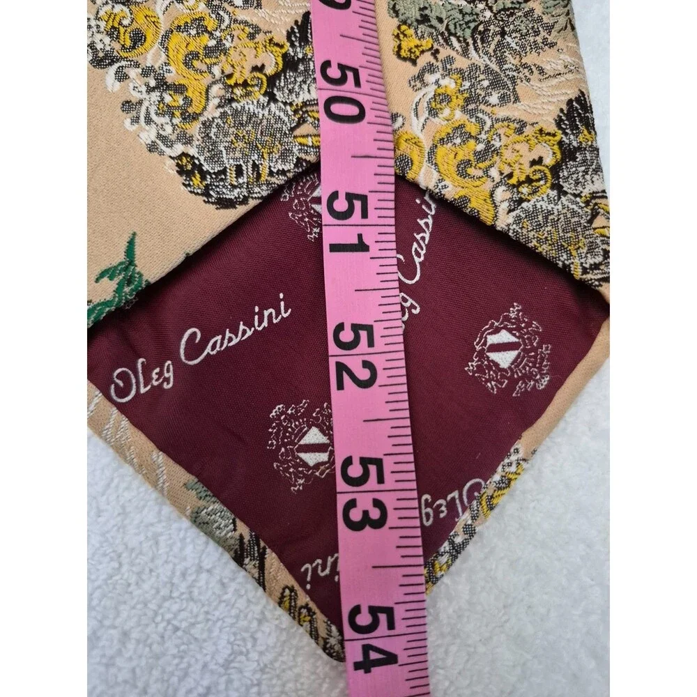 Oleg Cassini Tie Vintage SK Leavitt San Francisco Retro Trees Scenery 1960s